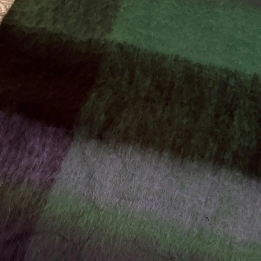 Free People Dark Green and Black Fringed Scarf - Picture 4 of 4